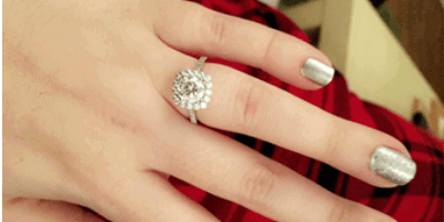 1.5 carat diamond halo engagement ring